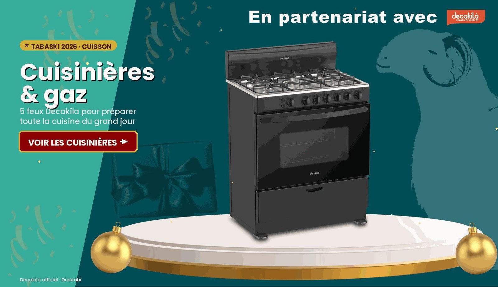 Cuisinières & gaz Decakila — Tabaski 2026