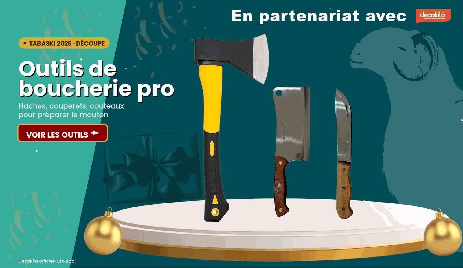Outils de boucherie pro — Tabaski 2026