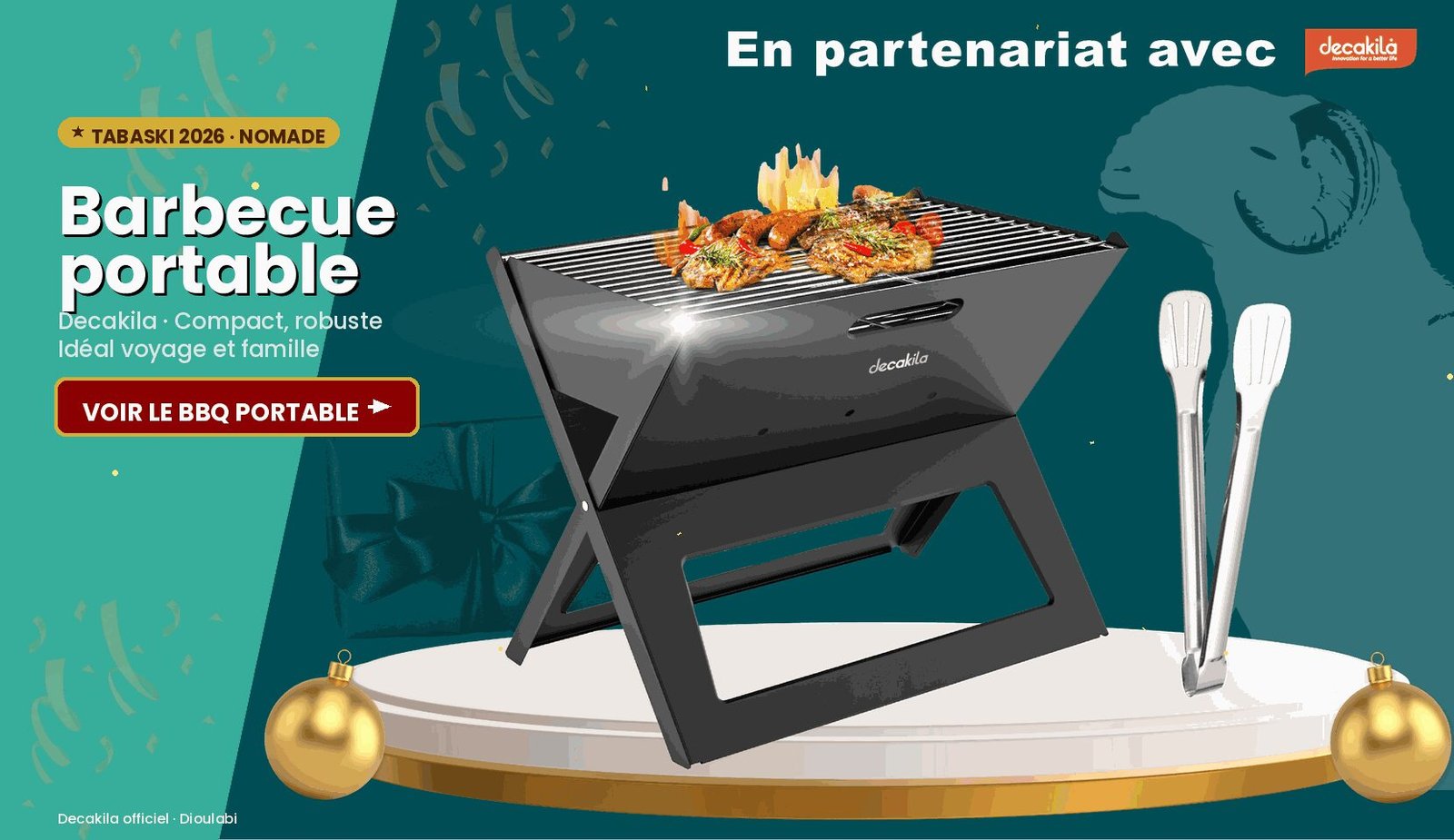 Barbecue portable Decakila — Tabaski 2026