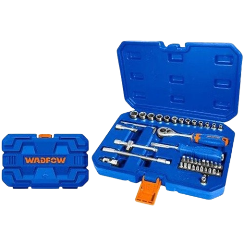 Coffret de Douilles et Embouts 1/4" CR-V (45 Pièces) - WADFOW WST4D45