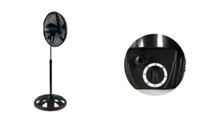 Ventilateur sur Pied 18 Pouces – Noir Élégant