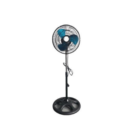 Ventilateur 12" – Design Compact Noir et Bleu