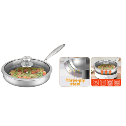 Poêle Decakila en Acier Inoxydable (26 cm)