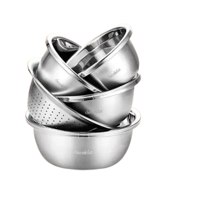 Set de 5 Bassines en Acier Inoxydable Decakila