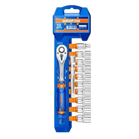 Jeu de 12 Douilles 1/2" avec Cliquet 45T