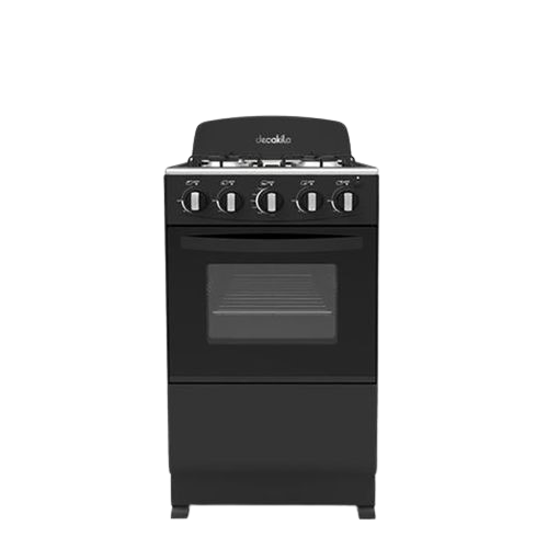 Cuisinière à gaz Decakila 4 feux avec four Noir