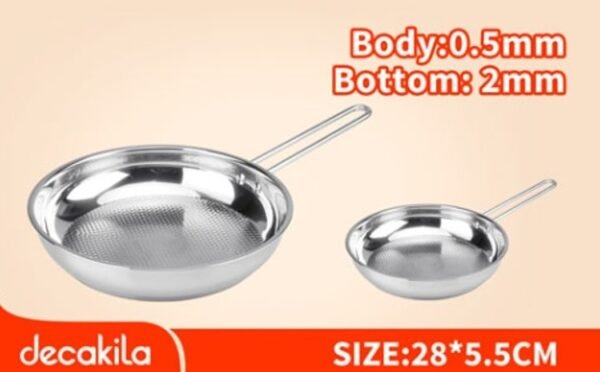 Stainless steel frying pan