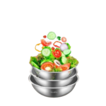 Set de 3 Bols et Passoire en Inox Decakila