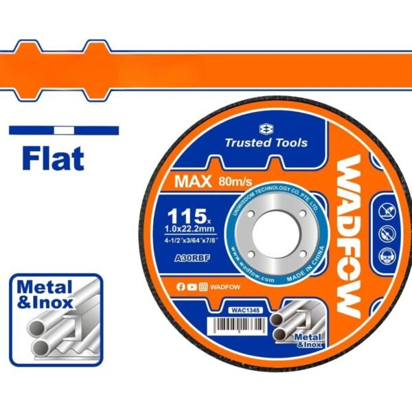 Abrasive metal cutting disc