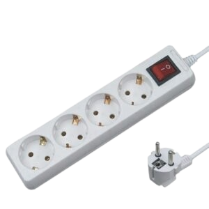 Multiprise électrique 4 prises avec rallonge 1,4 m
