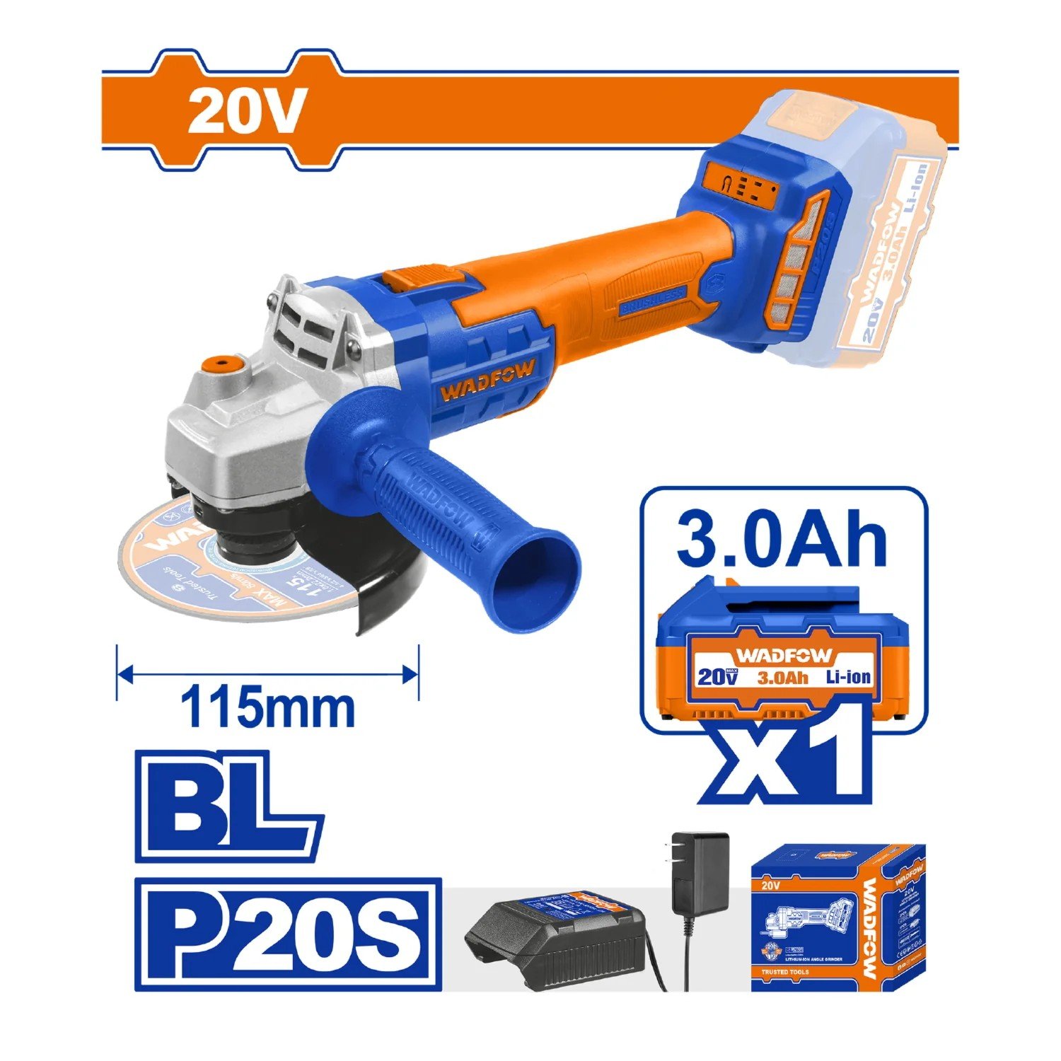 Cordless angle grinder