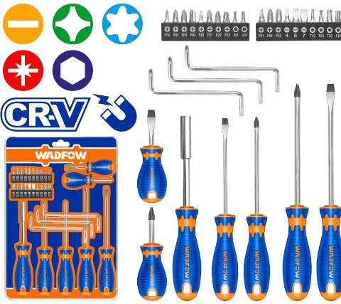 Jeu de 30 Tournevis et Embouts Acier CR-V