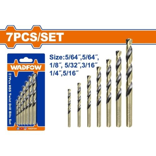 7 Pcs HSS twist drill bits set