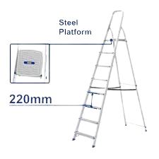 Escabeau 8 Marches - Hauteur Plateforme 1.66m (Max 120 kg) - WADFOW