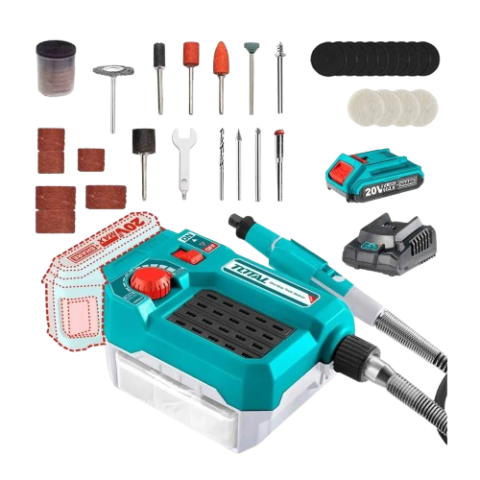 Mini Meuleuse Sans Fil 20V TMGLI20011 + 40 Accessoires