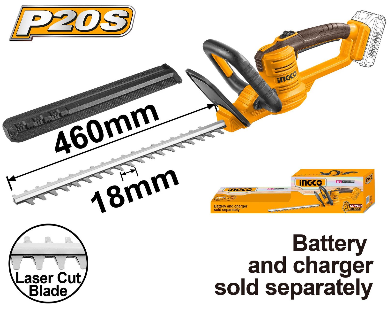 Cordless hedge trimmer