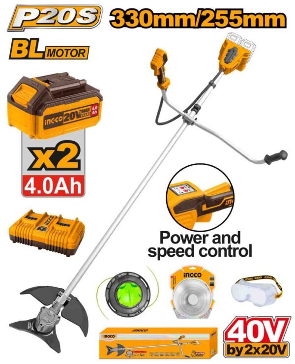Cordless string trimmer and brush cutter
