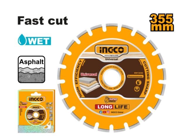Diamond disc for asphalt and concrete cutting