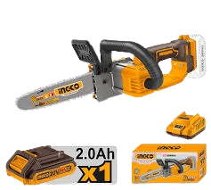 Mini-Tronçonneuse d'Élagage Sans Fil 20V - Guide 8" (20 cm) | Kit Complet  CGSLI20851 (Moteur Brushless, 1 Batterie 2.0Ah + Chargeur)