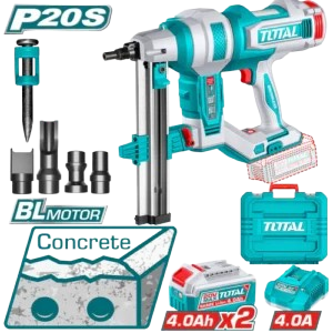 Cloueur à Béton Sans Fil 20V TOTAL - Gamme Industrielle