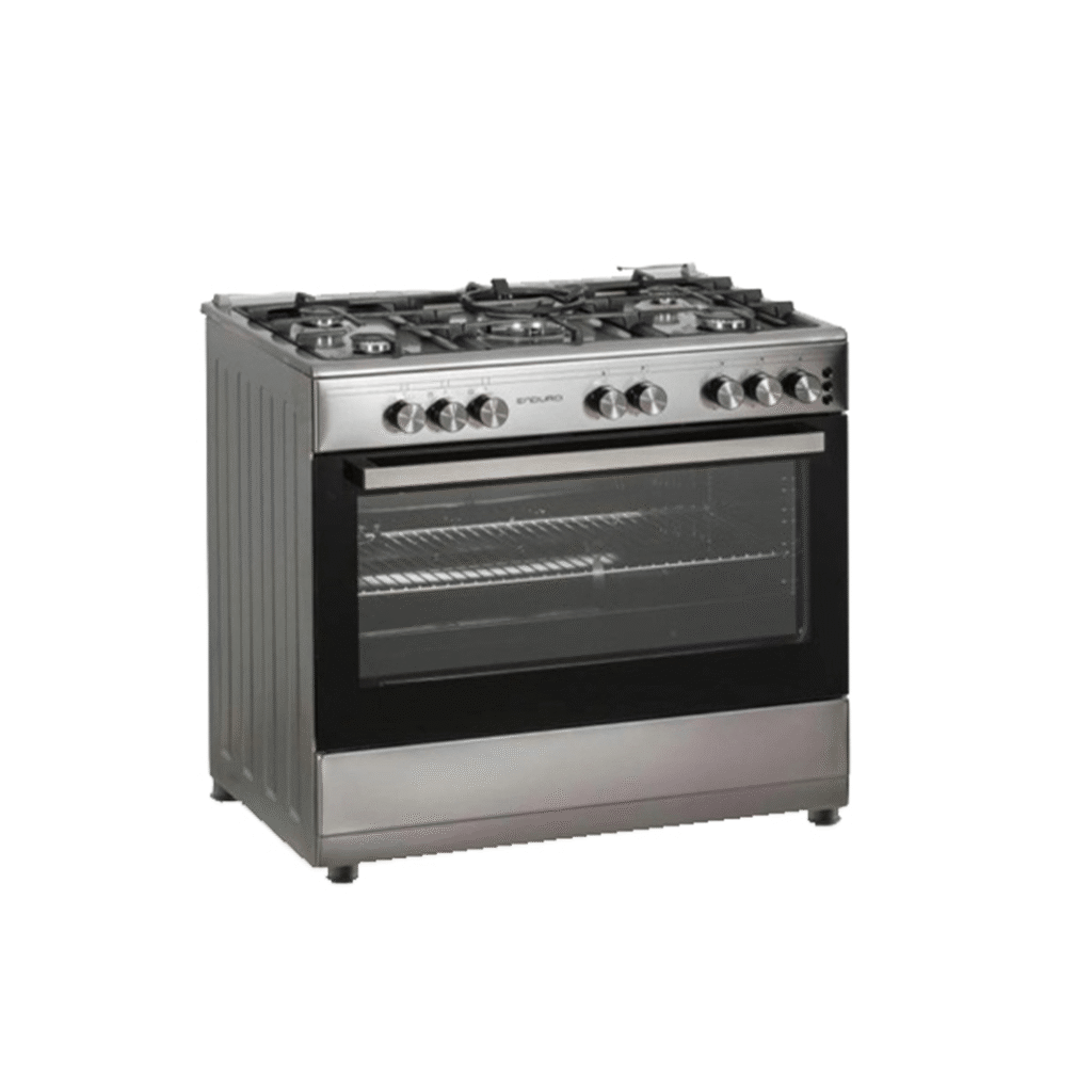 Cuisinière 5 Feux 90×60 Gaz Full Option Silver ENDURO
