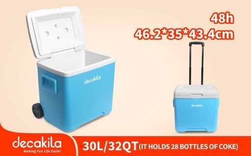 Glacière Portable à Roues Decakila – 52 Litres