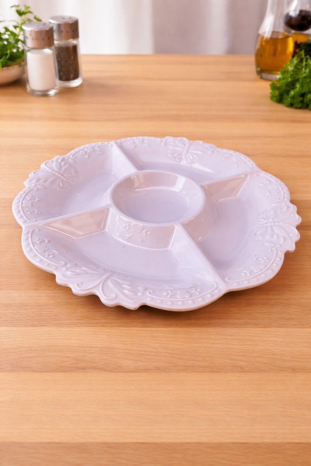 Assiette Apéro (5compartiments)Incassable