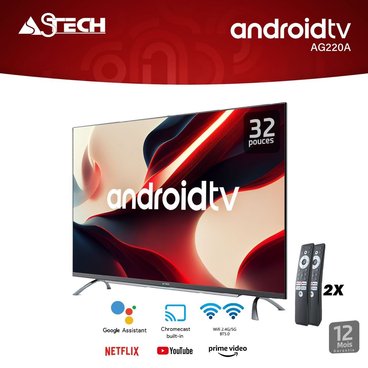 Téléviseur ASTECH 32 Pouces