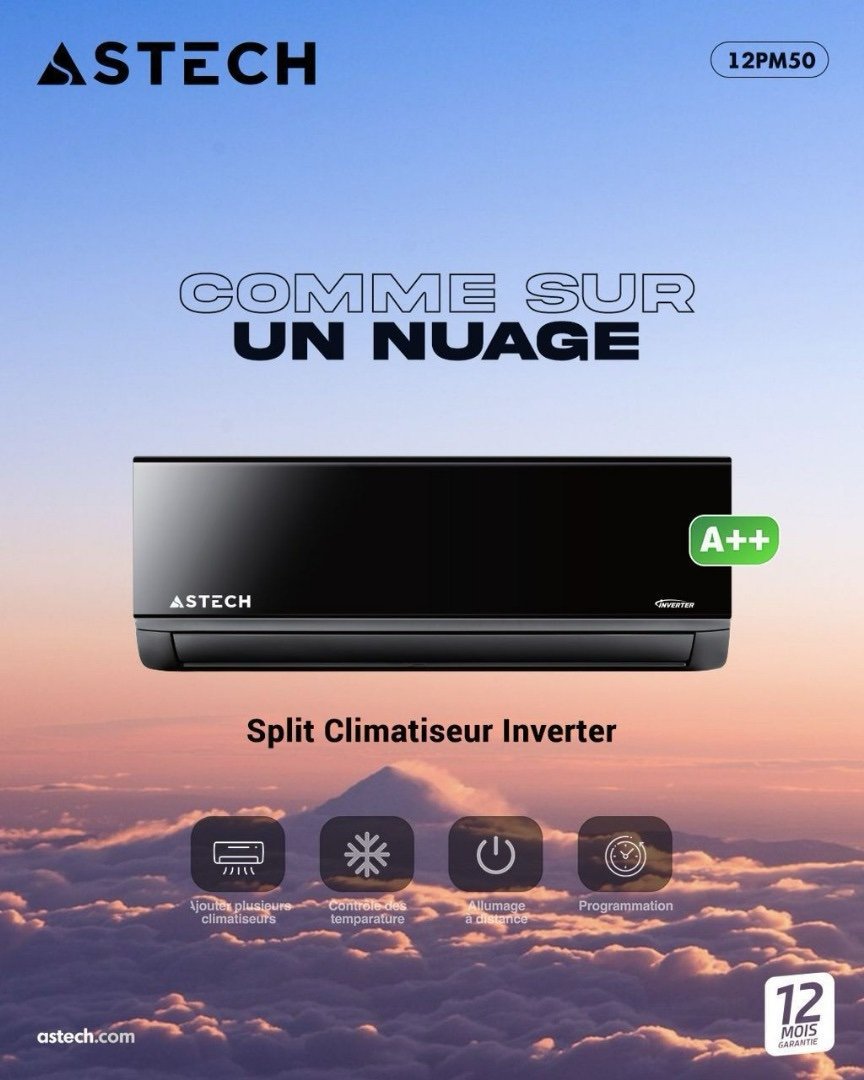 Spit fixe Astech Platinium Inverter 12000 BTU