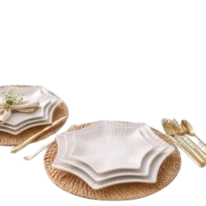 Ensemble de 3 assiettes de présentation Incassable forme étoile