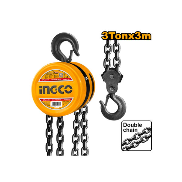 Palan a chaine 3X3 t/m INGCO