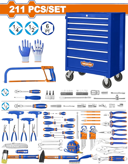 Coffret à outils WADFOW 211 pièces (WHS3211)