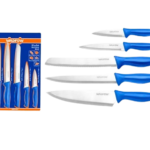 Jeu de 5 Couteaux de Cuisine en Acier Inoxydable