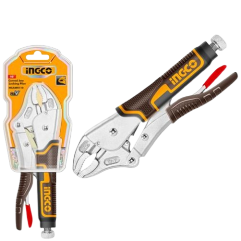 Pince-étau Mâchoires Courbes 10" INGCO HCJLW0110 | Cr-V