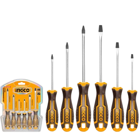 Jeu de 6 Tournevis INGCO HKSD0628