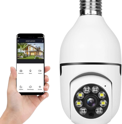 Caméra de Surveillance Ampoule WiFi 360°