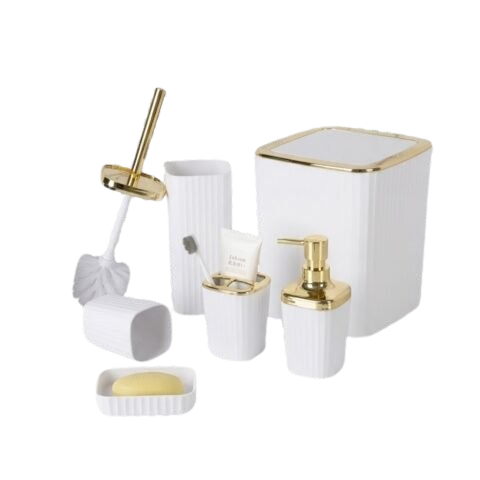 Set accessoires de toilette 6 pieces