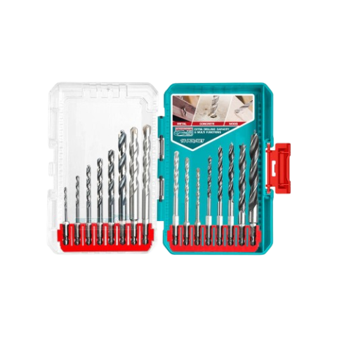 Coffret de 16 forets Métal, Bois et Maçonnerie TOTAL TACSDL11608