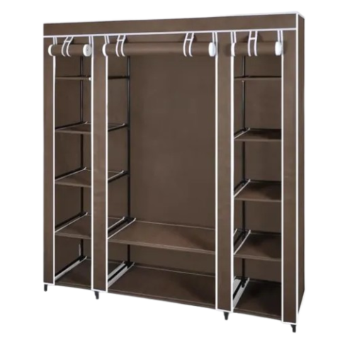 Grande Armoire Penderie en Tissu XXL – Garde-Robe Pliable avec Étagères