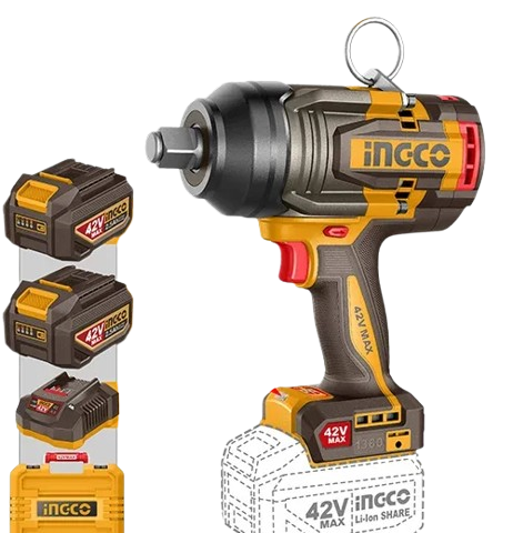 Clé à Chocs Sans Fil Brushless 42V (2×2.5 Ah) 1360 Nm – INGCO CIWLI421362