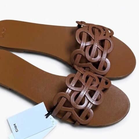 Mules élégantes au motif tressé ajouré - MANGO