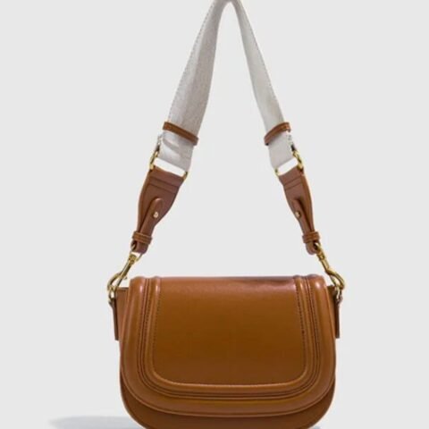 Sac à Bandoulière Cuir Marron - ZARA 22Cm