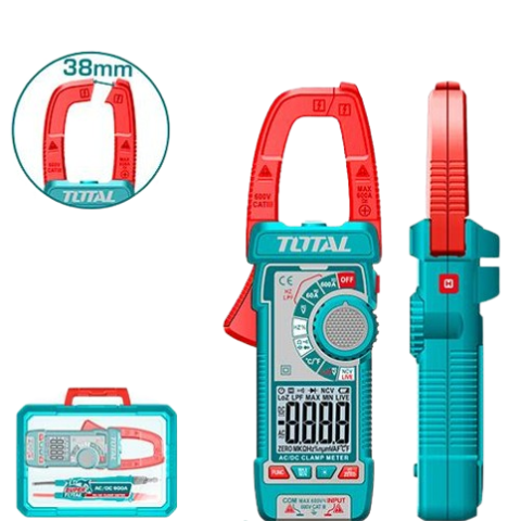 Pince Ampèremétrique DC/AC 600A True RMS 6000 Counts - TOTAL TMT766002