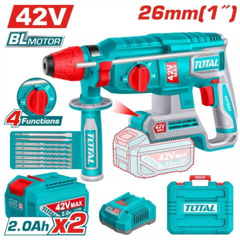 Marteau Perforateur Sans Fil 42V Brushless 2.5J - TOTAL TRHLI422682