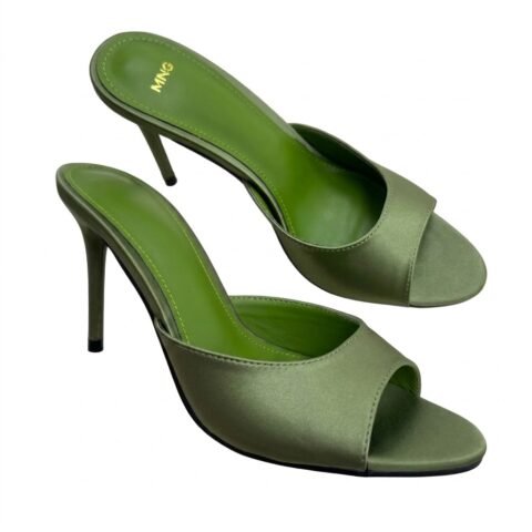 Mules à talons en satin - Mango