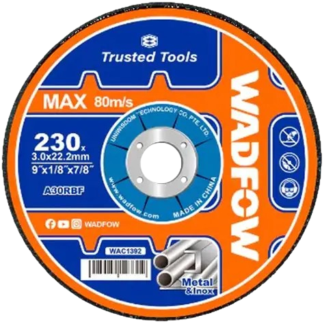 Disque à meuler le métal de 180 mm (7") à centre déporté