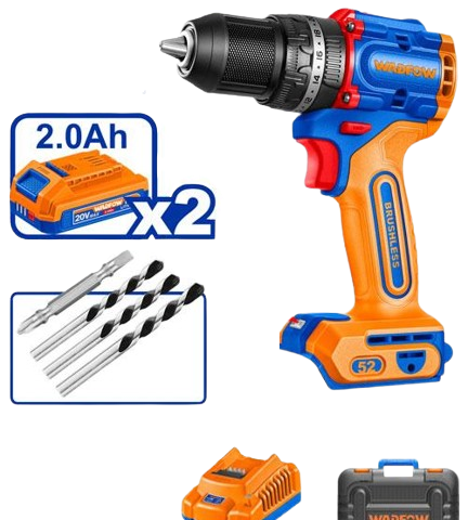 Perceuse Percussion Sans Fil Brushless 20V 52Nm WADFOW WCDP5281