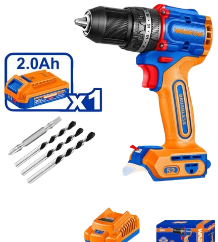 Perceuse à Percussion Sans Fil Brushless 20V WADFOW WCDP5282