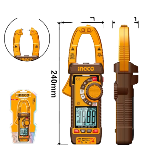 Pince Ampèremétrique Numérique AC 600A DCM66001